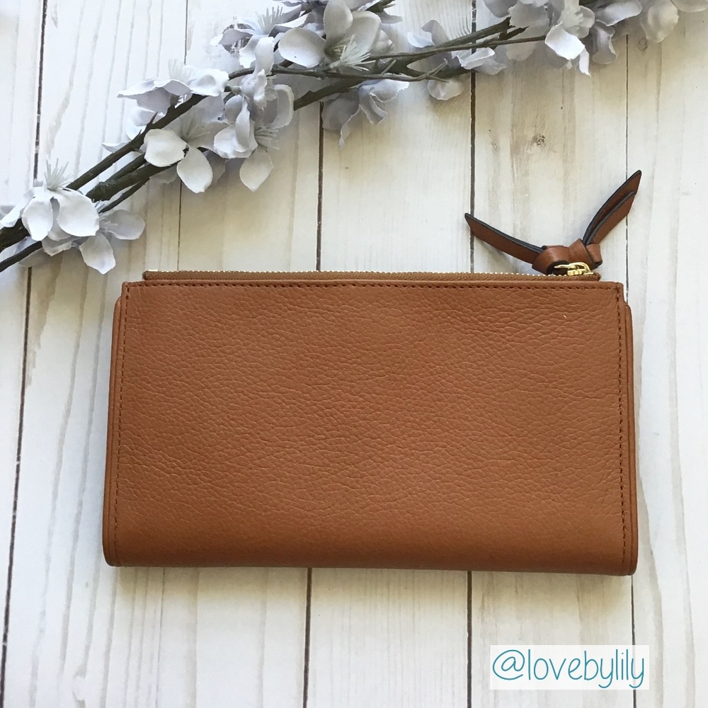 NWT Kate Spade Larchmont Avenue Warm Cognac Wallet - Picture 3 of 7